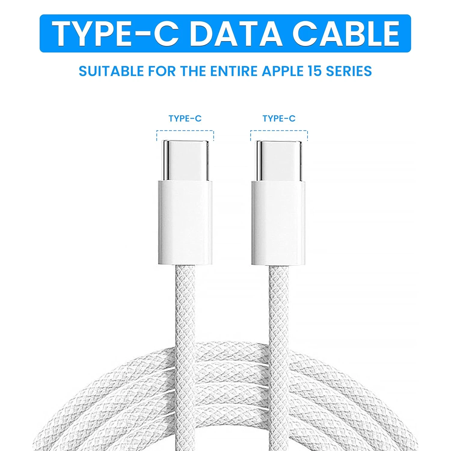 TEKVO USB C to USB C Cable (1M) | 20W Fast Charging PD Cord Compatible with iPhone 17 Pro Max 16 15 14 13 12 11 10, iPad, Samsung, Pixel, Android Phones | Durable TPE Short USB C Charger Cable for Home, Office, Travel | Wholesale - Image 2