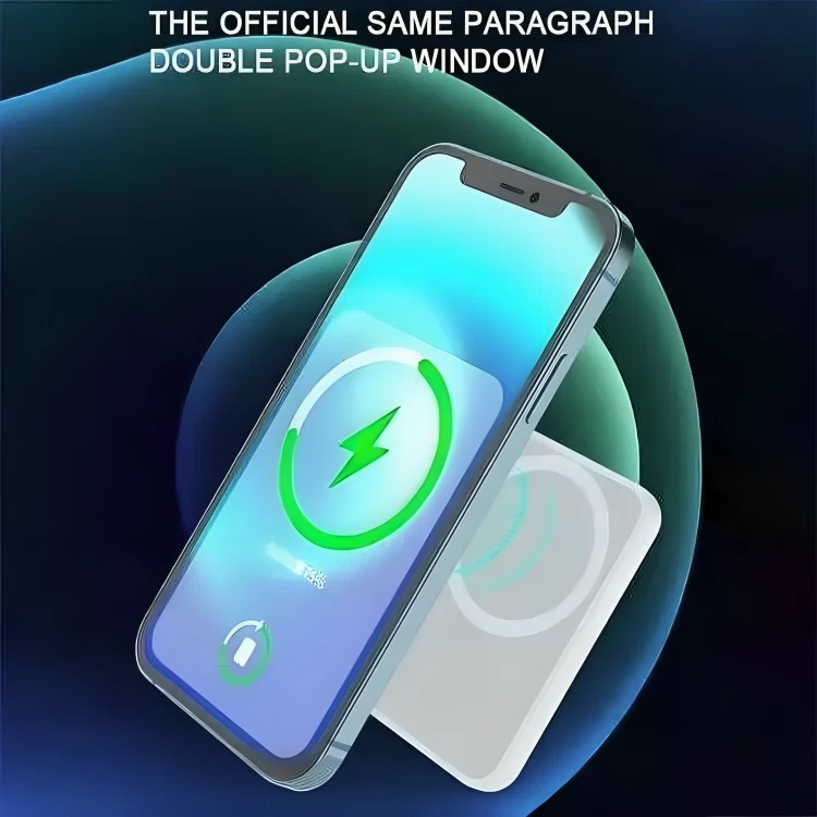 Fast Magnetic Power Bank Wireless Charger 5000 mAh for IPhone 17 Pro Max, 16, 15, 14, 13, 12, 11, 10 Pro Max, Android Universal - Image 4