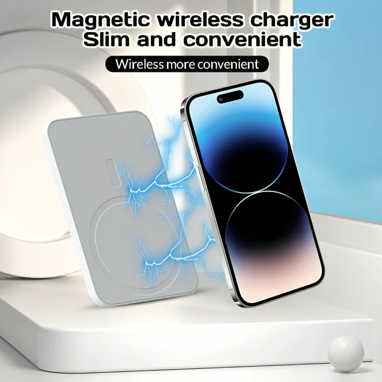 Fast Magnetic Power Bank Wireless Charger 5000 mAh for IPhone 17 Pro Max, 16, 15, 14, 13, 12, 11, 10 Pro Max, Android Universal - Image 6