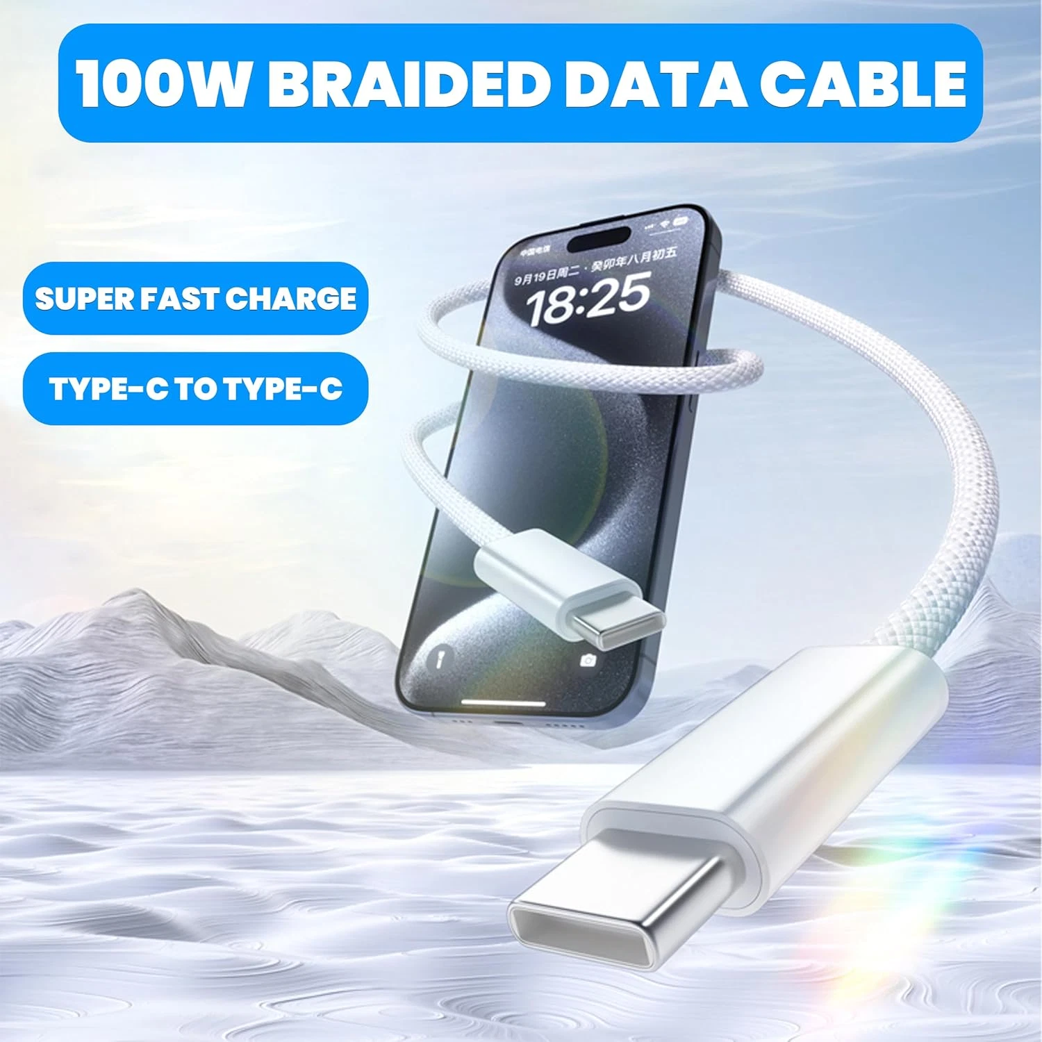 TEKVO USB C to USB C Cable (2M) Long 20W Fast Charging PD Cord for iPhone 17 Pro Max, 16 15 14 13 12 10 Pro Max, iPad Pro, MacBook, Samsung, OnePlus, Android Devices - TPE Strong Cable for Office, Car, Travel | Wholesale - Image 6