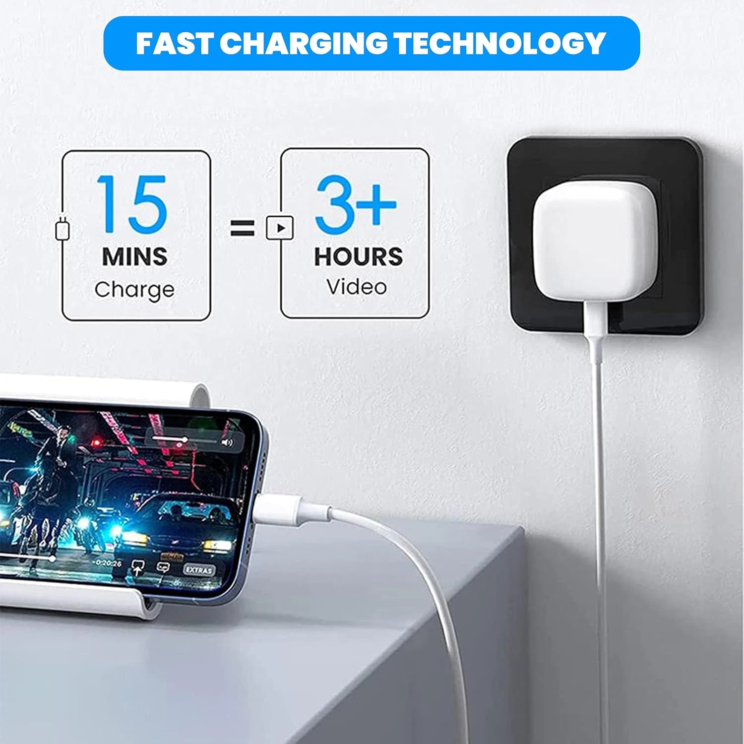 TEKVO 20W USB C Fast Charger Plug for iPhone 17 Pro Max, 16, 15, 14, 13, 12, 11 Pro Max, iPad Pro Air Mini, Apple Watch, AirPods, Samsung, Google Pixel, Android Devices - USB C Power Adapter Wall Charger | Wholesale - Image 6
