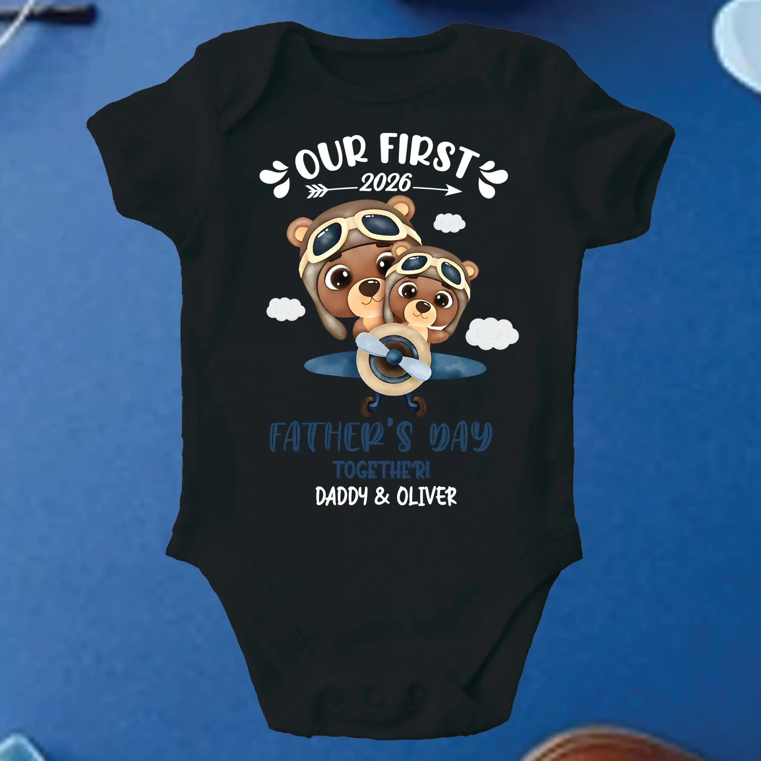 Custom Our First Father's Day TShirt & Body Suit, Bear Tshirt, Daddy Bear Shirt, Father's Day Matching Tshirt & Suit, Papa and Son Shirt, Fist Bump Set Tshirt - Image 10