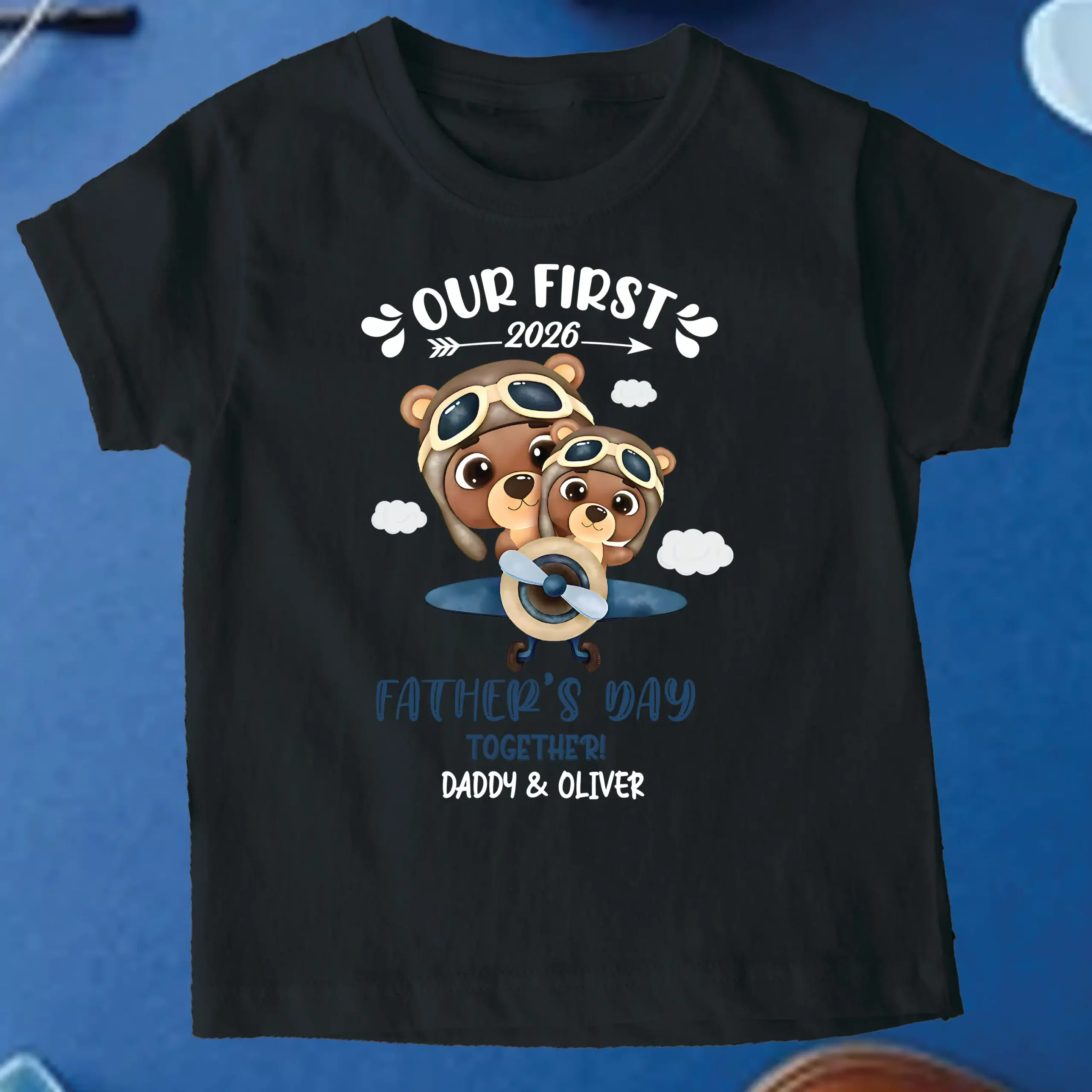 Custom Our First Father's Day TShirt & Body Suit, Bear Tshirt, Daddy Bear Shirt, Father's Day Matching Tshirt & Suit, Papa and Son Shirt, Fist Bump Set Tshirt - Image 11