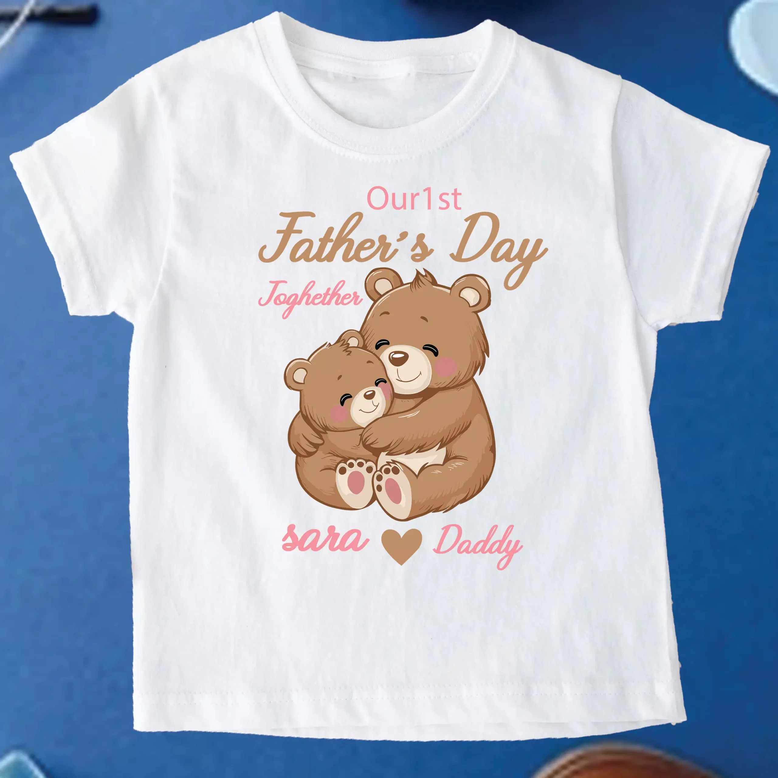 Custom Our First Father's Day TShirt & Body Suit, Bear Tshirt, Daddy Bear Shirt, Father's Day Matching Tshirt & Suit, Papa and Son Shirt, Fist Bump Set Tshirt - Image 15