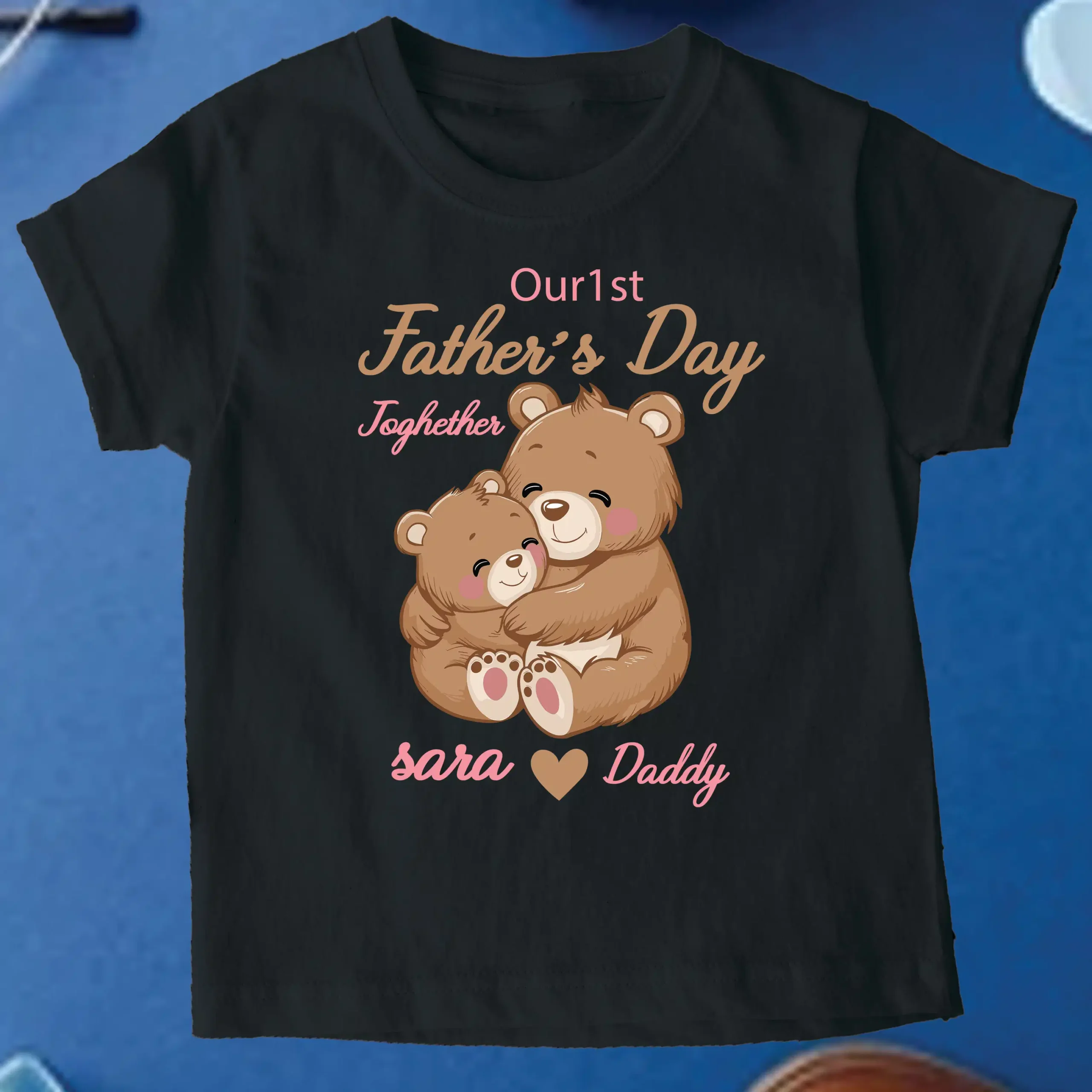 Custom Our First Father's Day TShirt & Body Suit, Bear Tshirt, Daddy Bear Shirt, Father's Day Matching Tshirt & Suit, Papa and Son Shirt, Fist Bump Set Tshirt - Image 16