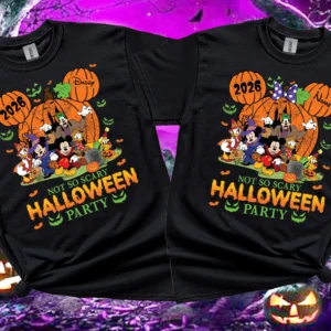 Black Daddy and orange personalised family matching Halloween T-shirts 2026