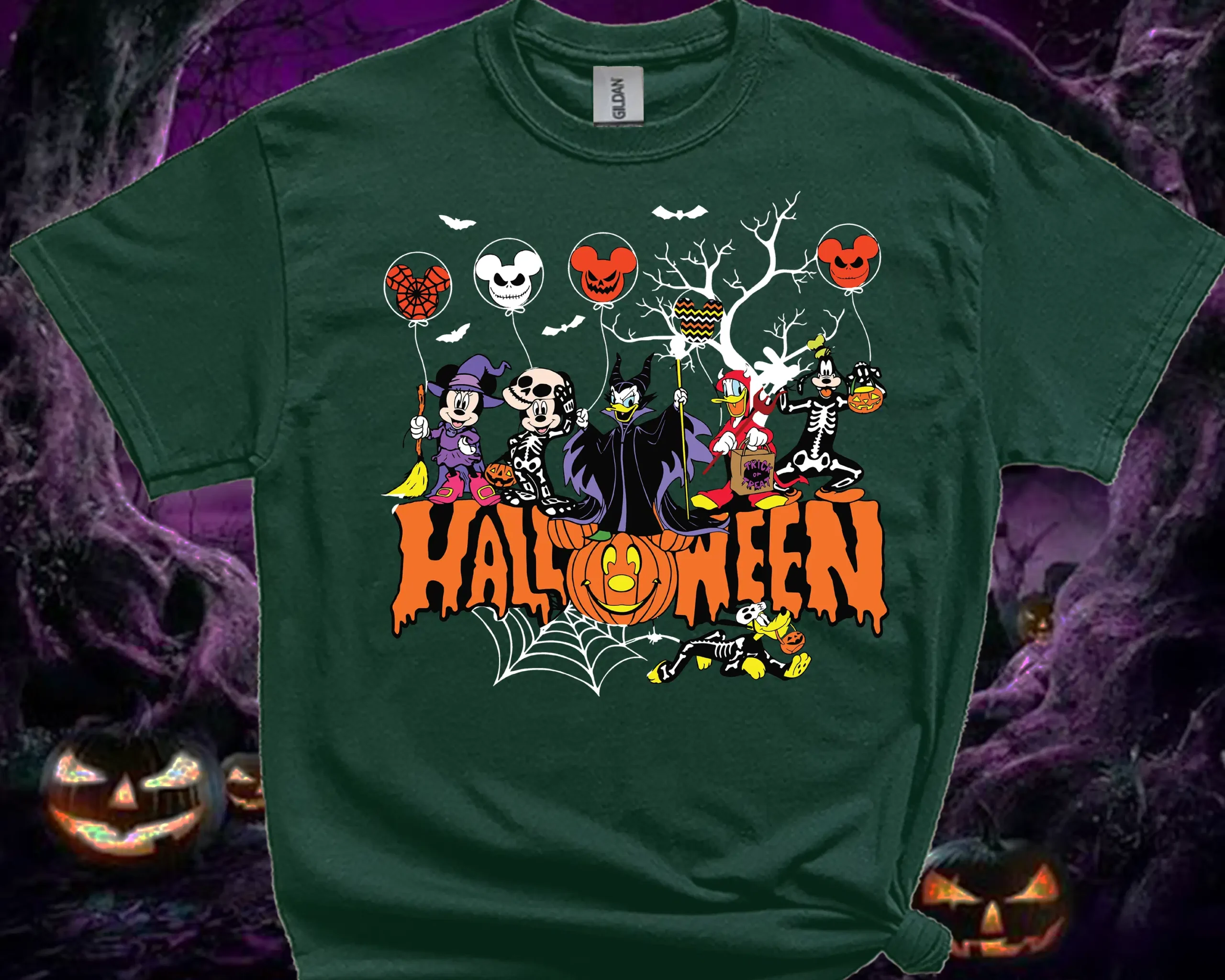 Forest Green Personalised Halloween 2026 Family Matching T-Shirt