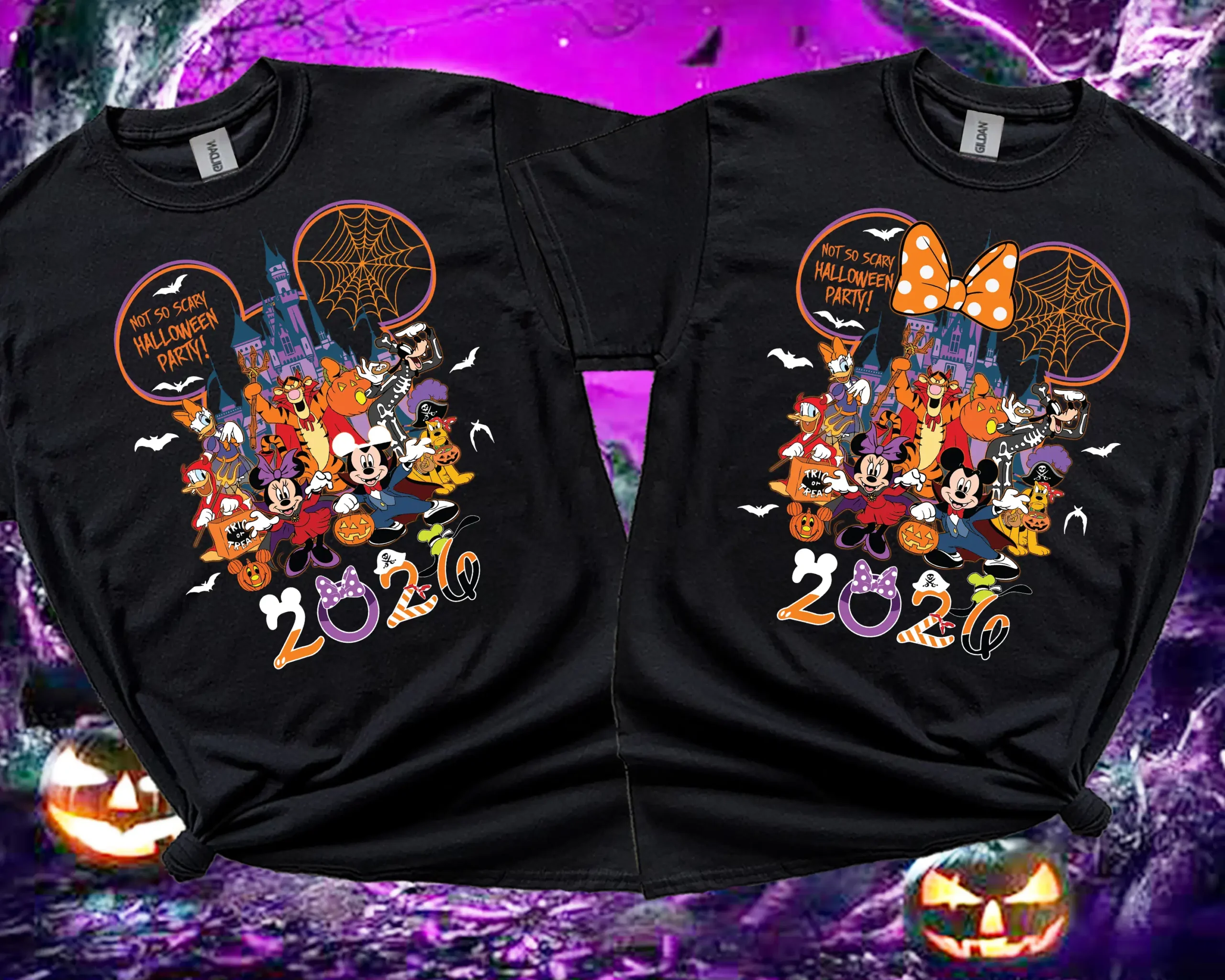 Family matching Halloween T-Shirt 2026 in black for adults and kids
