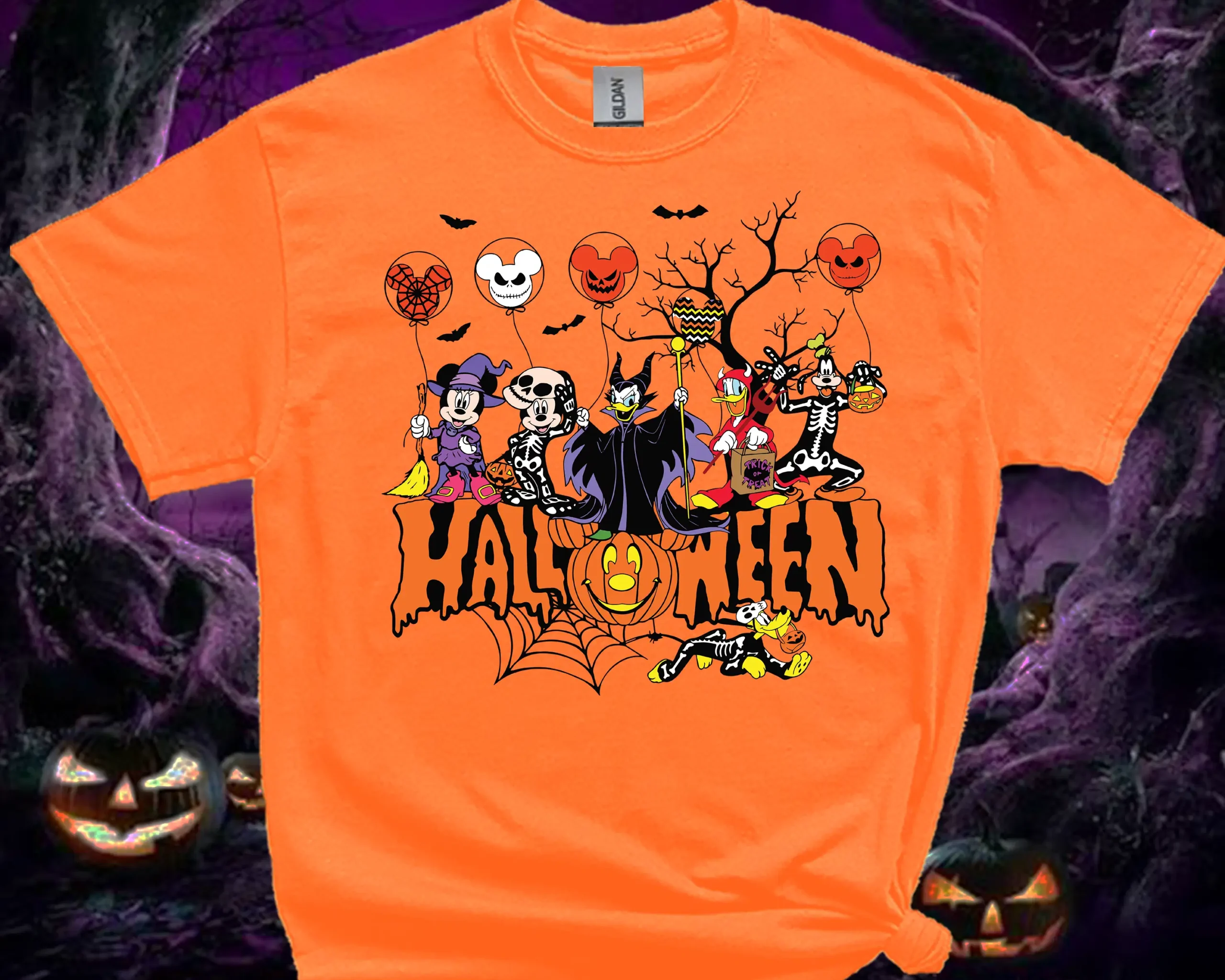 Orange Personalised Halloween 2026 T-Shirt for Adults and Kids