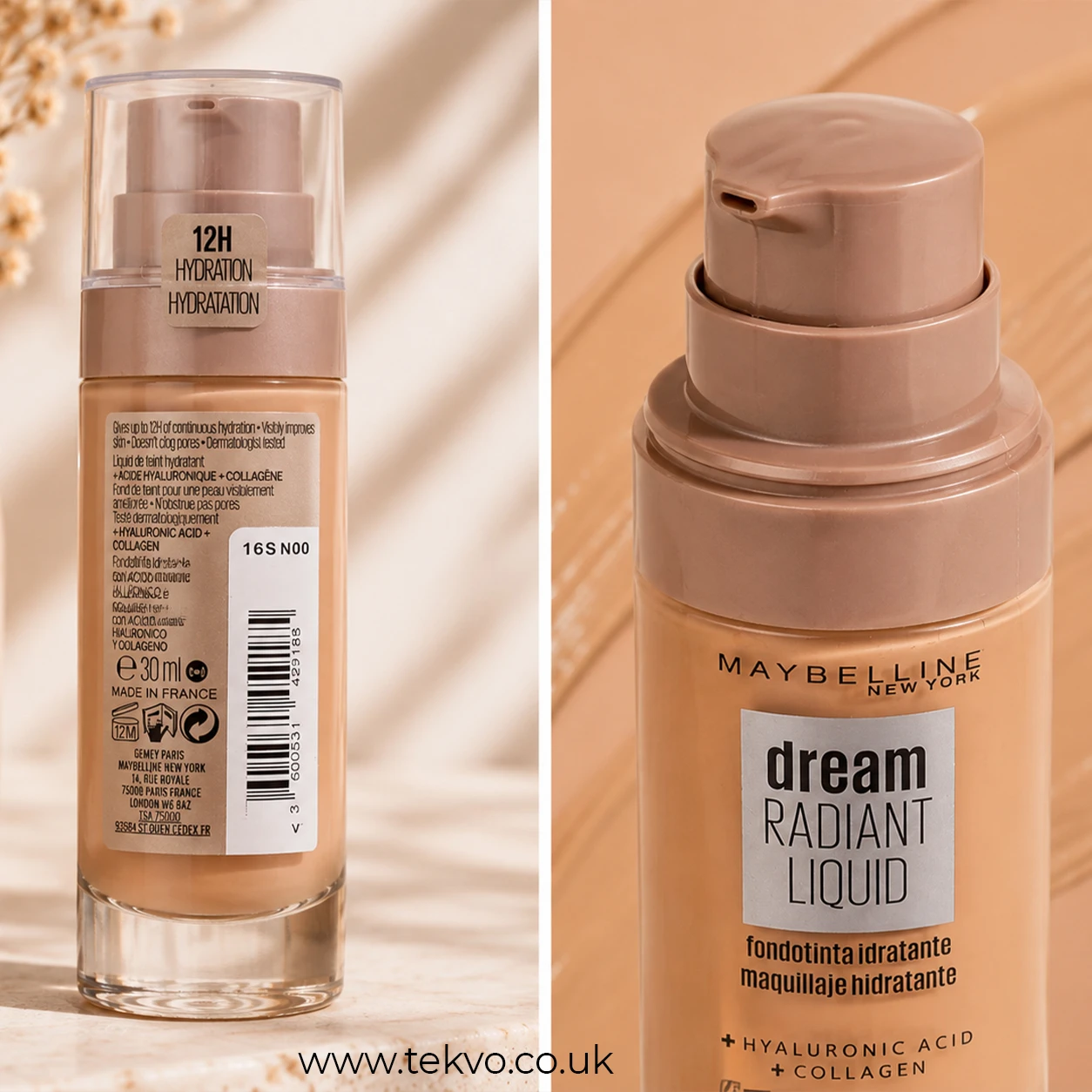 Maybelline 045 Light Honey Dream Radiant Liquid Foundation