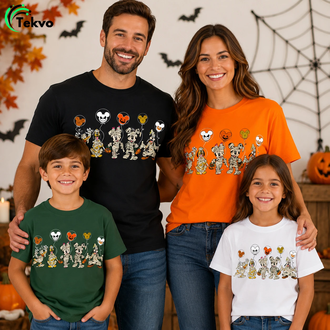 Halloween Mummy Family Matching T-Shirt for Adults and Kids